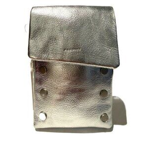 Hammitt Leather VIP Mobile Phone Crossbody Silver NWT $275